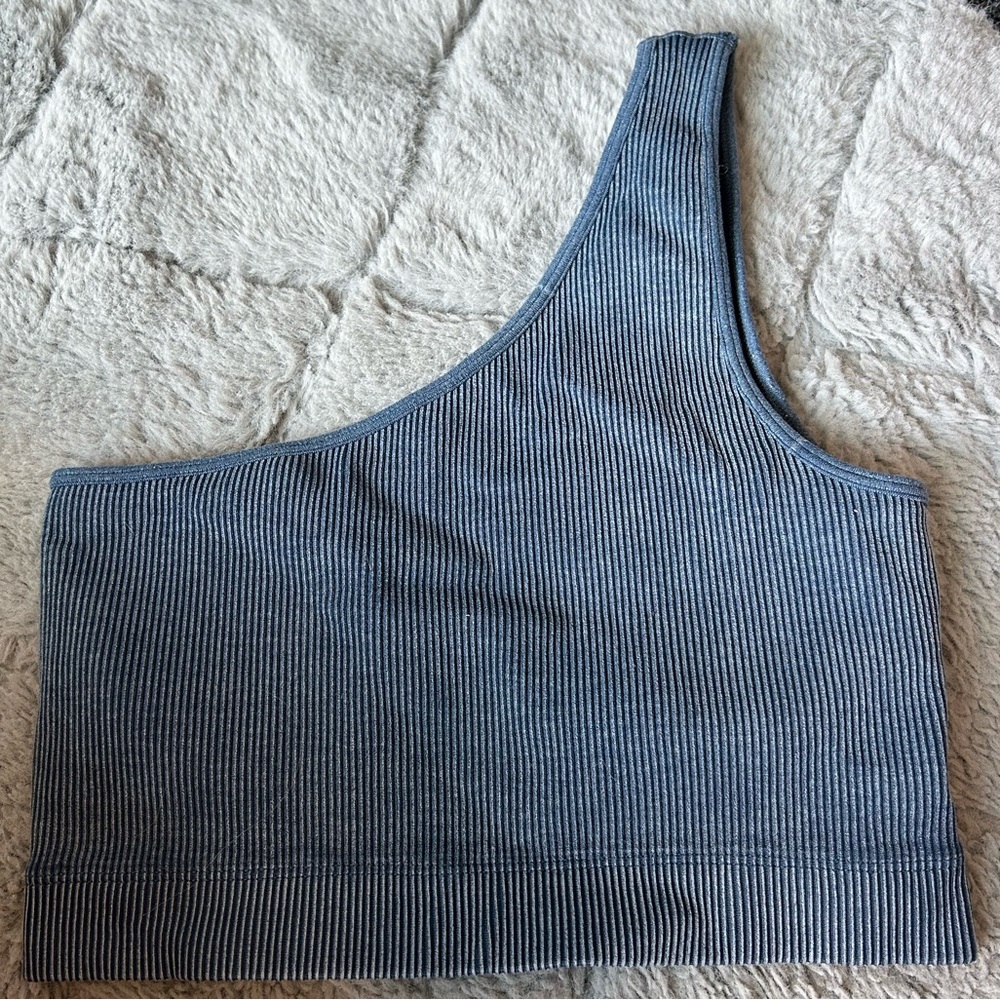 One Shoulder Bra Crop Top